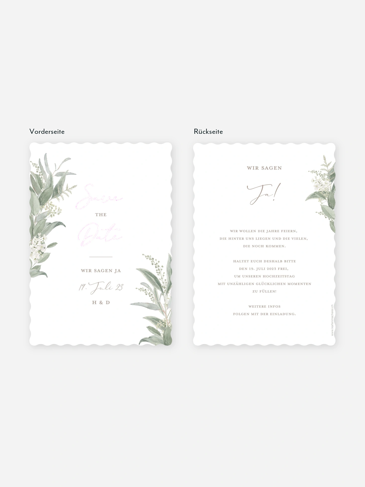 Save-the-Date Karte Dear Greenery