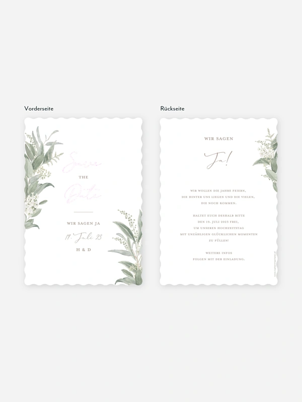 Save-the-Date Karte Dear Greenery