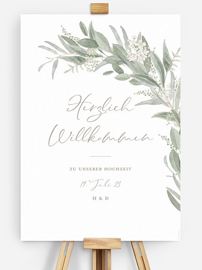 Willkommensschild Dear Greenery