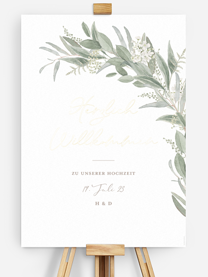 Willkommensschild Dear Greenery