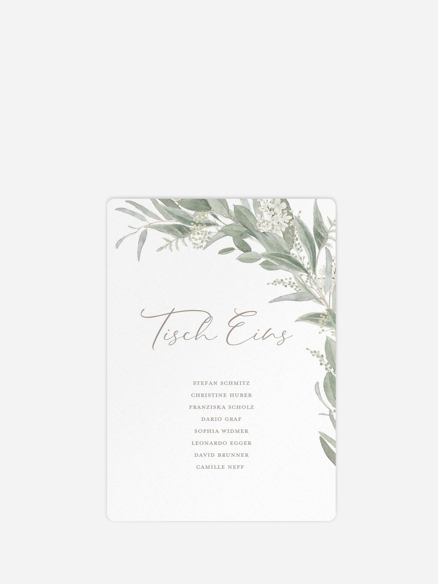 Sitzplan Kreativ Dear Greenery