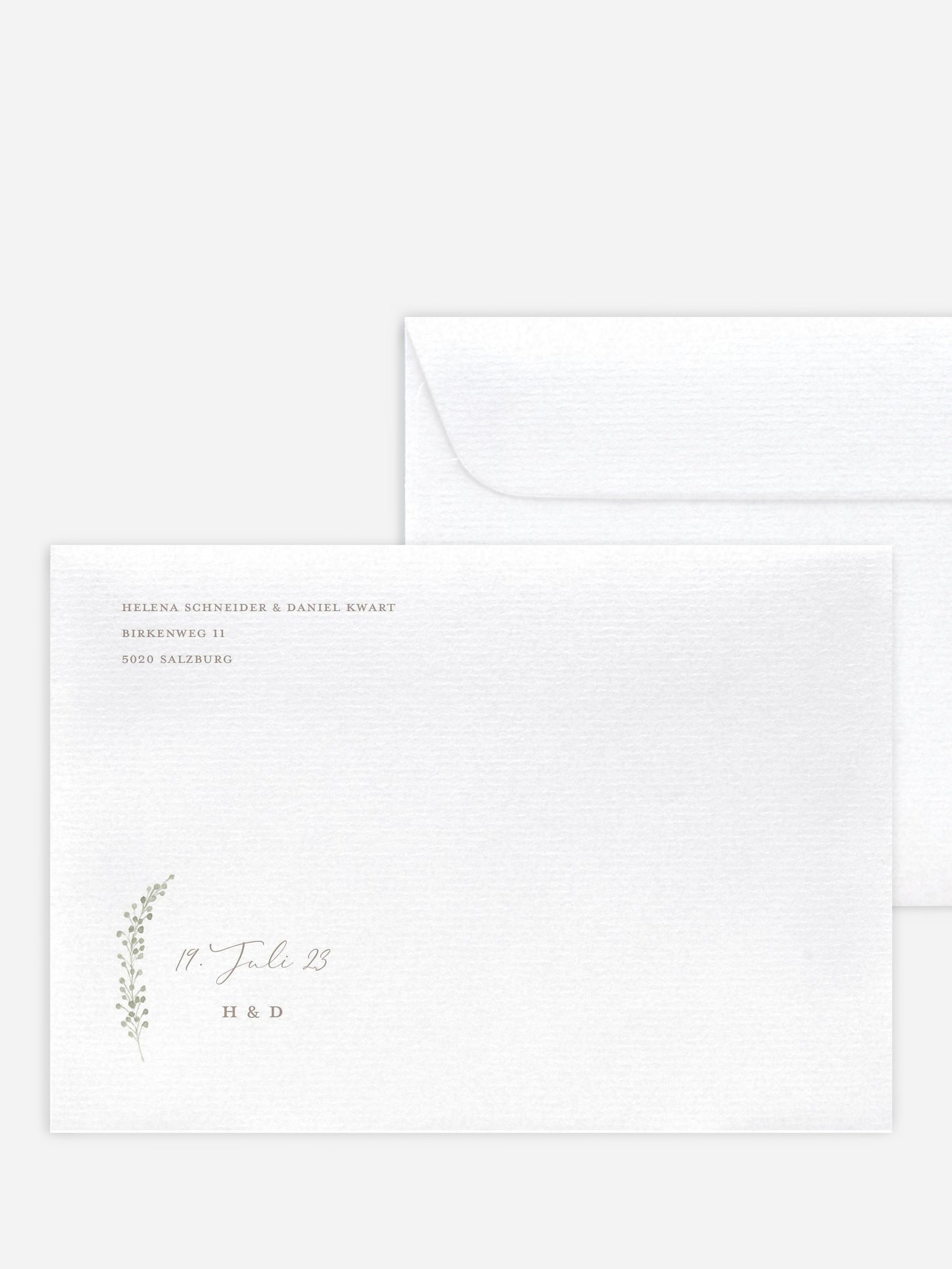Briefumschlag mit Motiv Dear Greenery