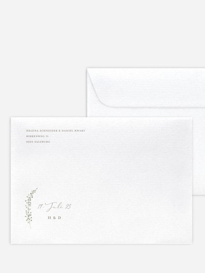 Briefumschlag mit Motiv Dear Greenery