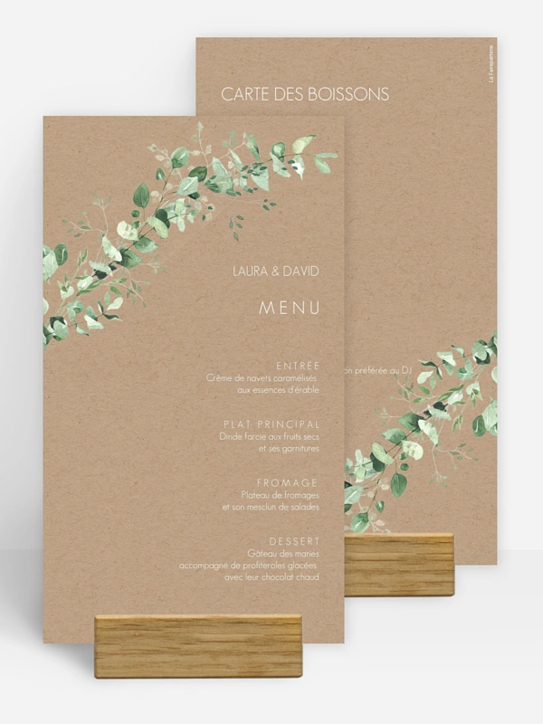 Gold, green and kraft