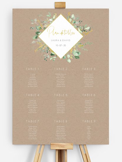 Gold, green and kraft Gold, green and kraft