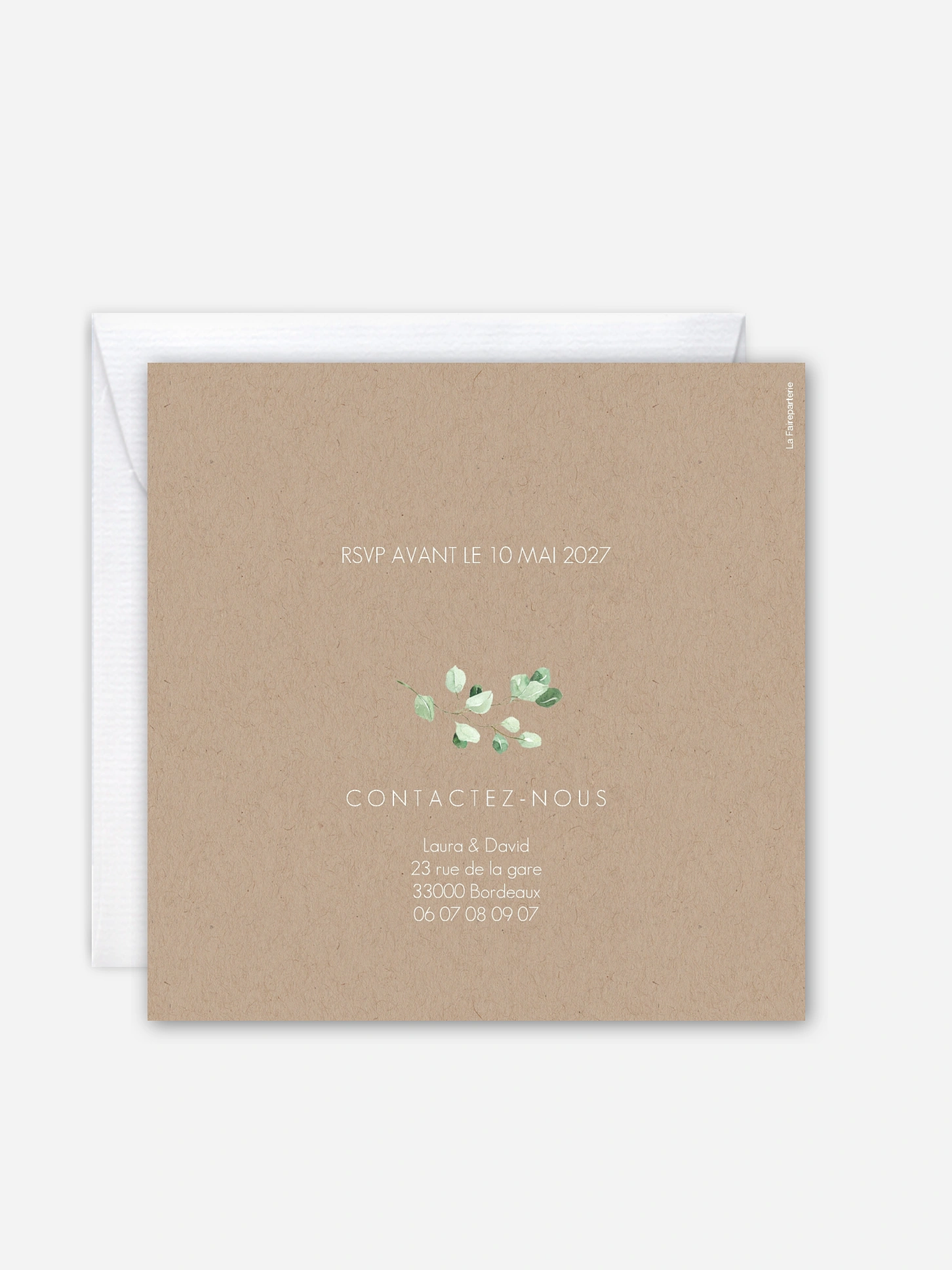 Faire-part de mariage Gold, green and kraft