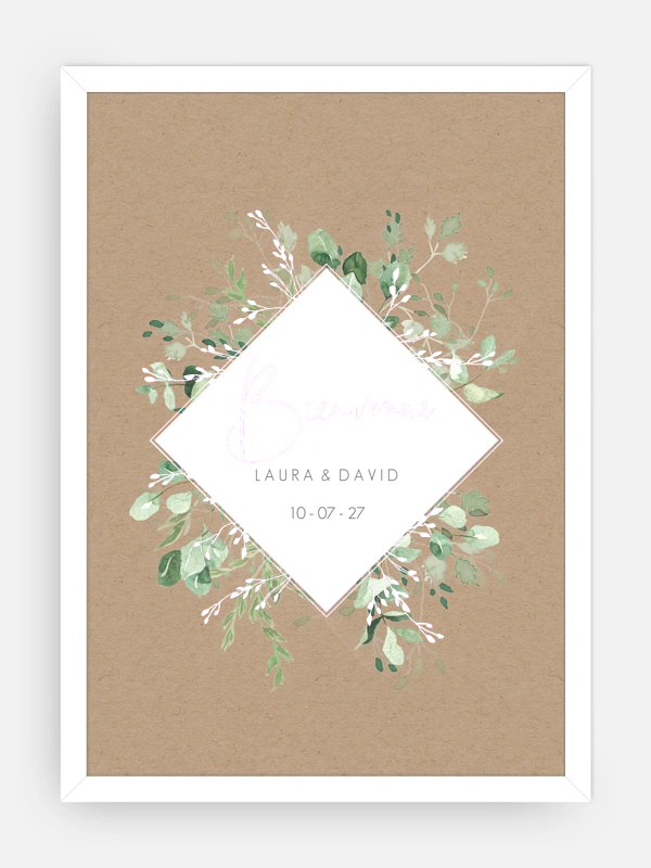 Gold, green and kraft