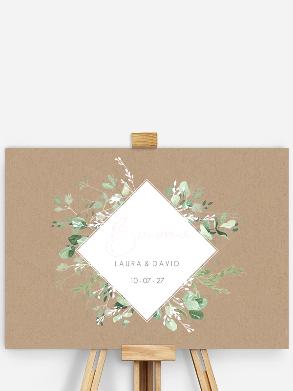 Gold, green and kraft