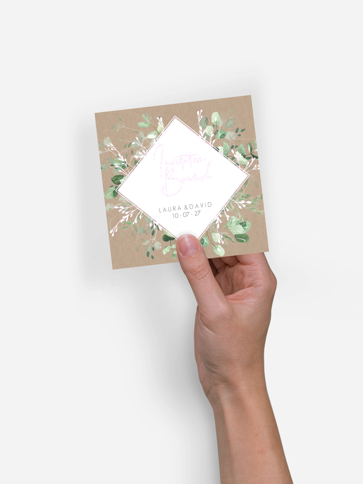 Carte brunch Gold, green and kraft