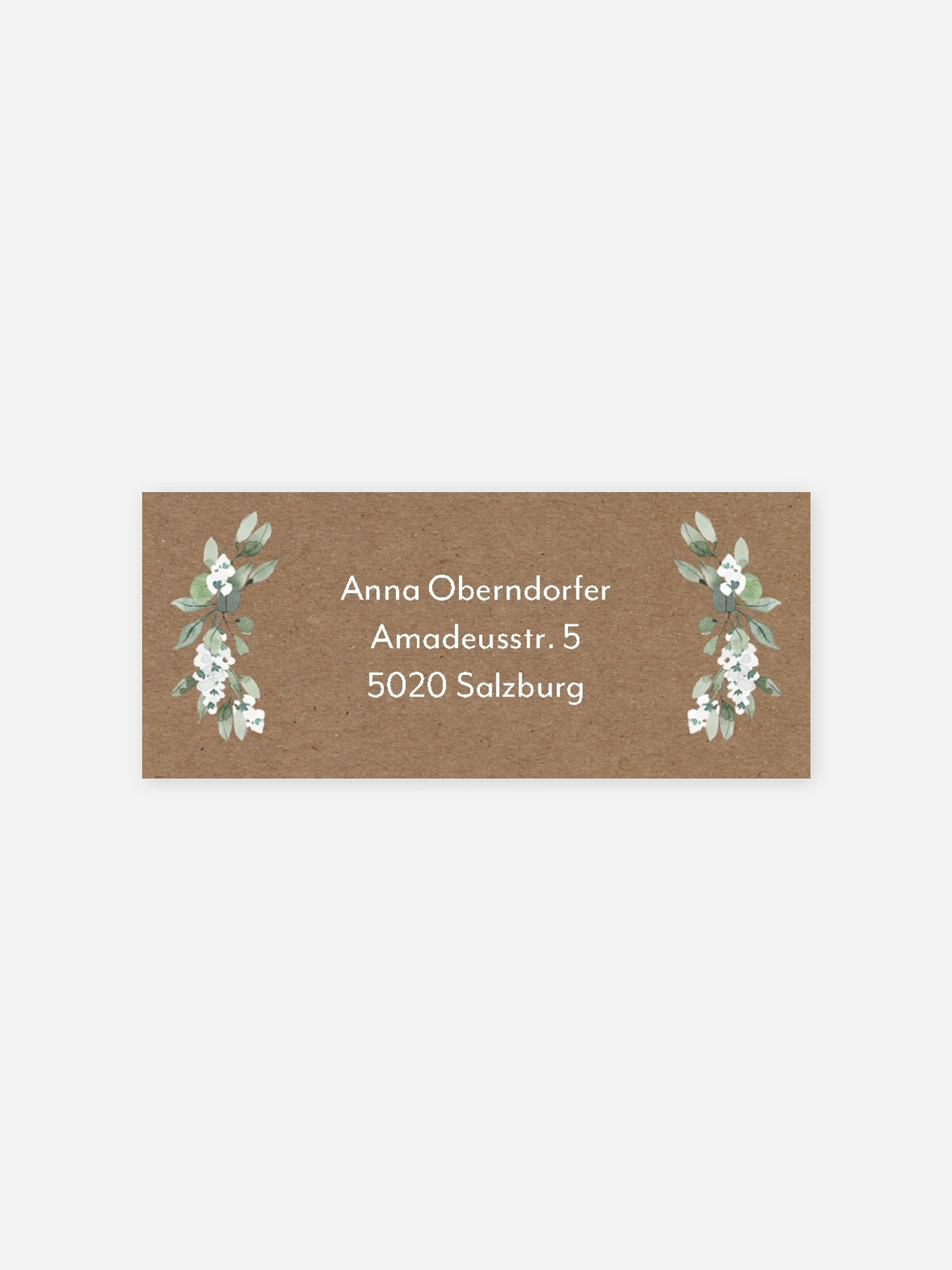 Absenderaufkleber Geburtstag Rustic Powder Green