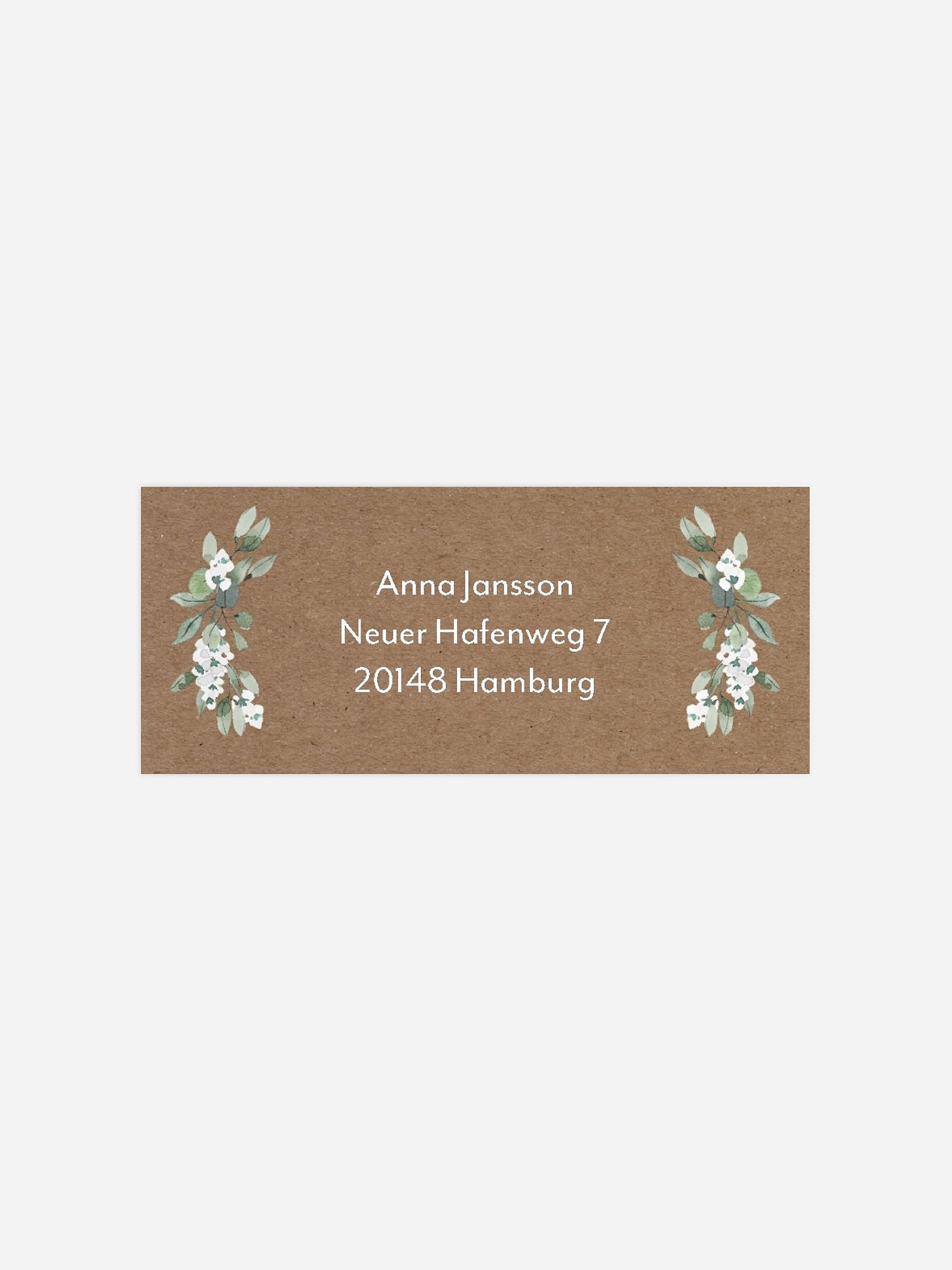 Absenderaufkleber Geburtstag Rustic Powder Green