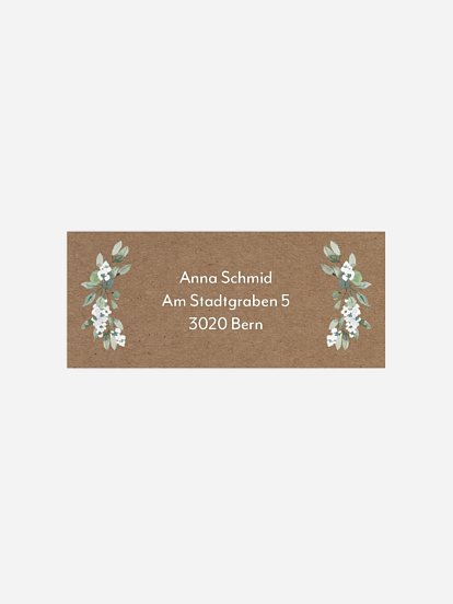 Absenderaufkleber Geburtstag Rustic Powder Green