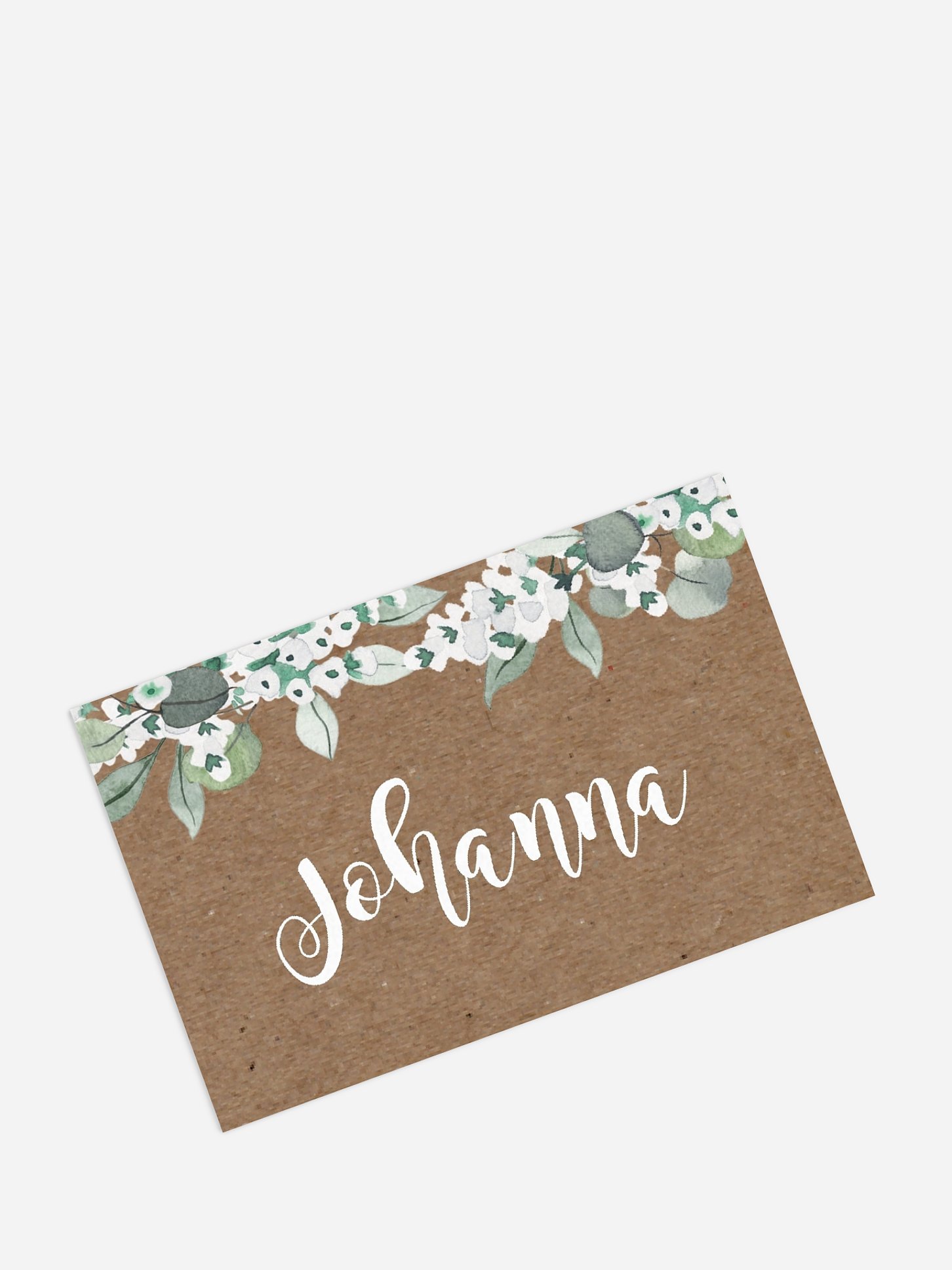 Tischkarte Geburtstag Rustic Powder Green
