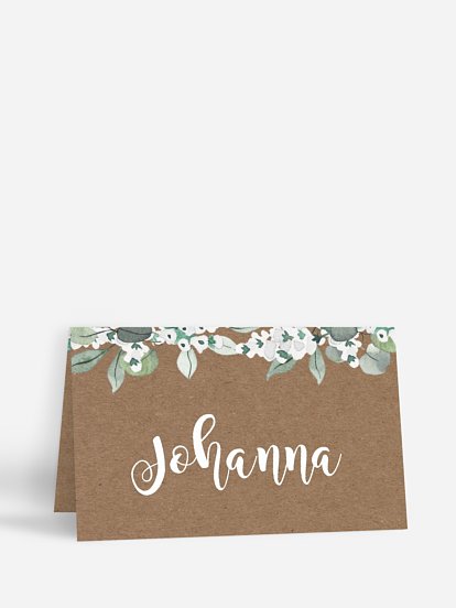 Tischkarte Geburtstag Rustic Powder Green