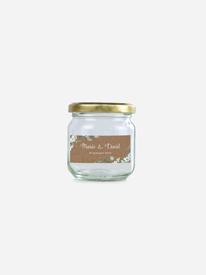 Étiquette cadeau mariage Anneau champêtre effet kraft