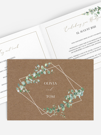 Hochzeitseinladung Rustic Natural Greenery