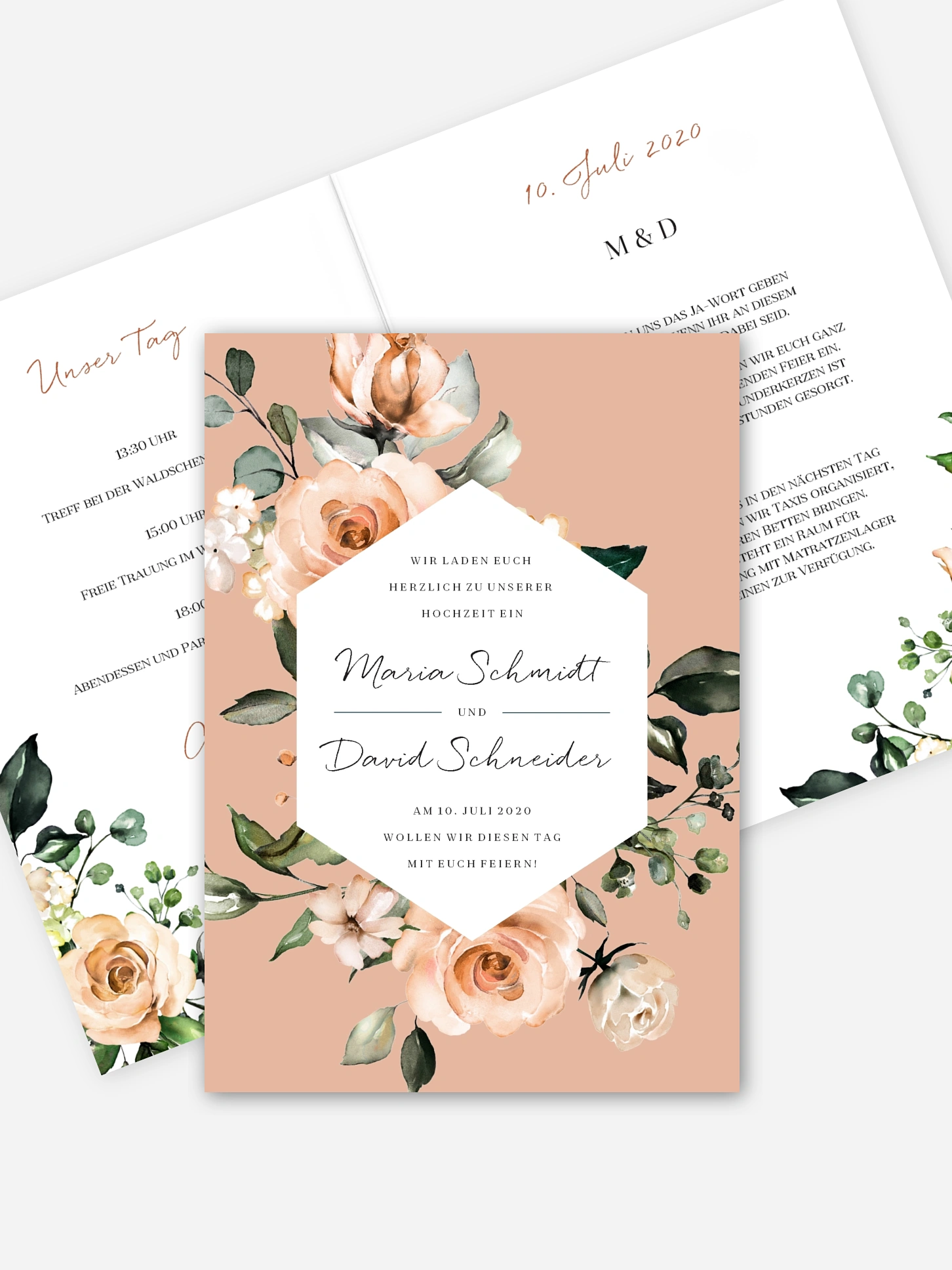 Hochzeitseinladung Soft Autumn Florals