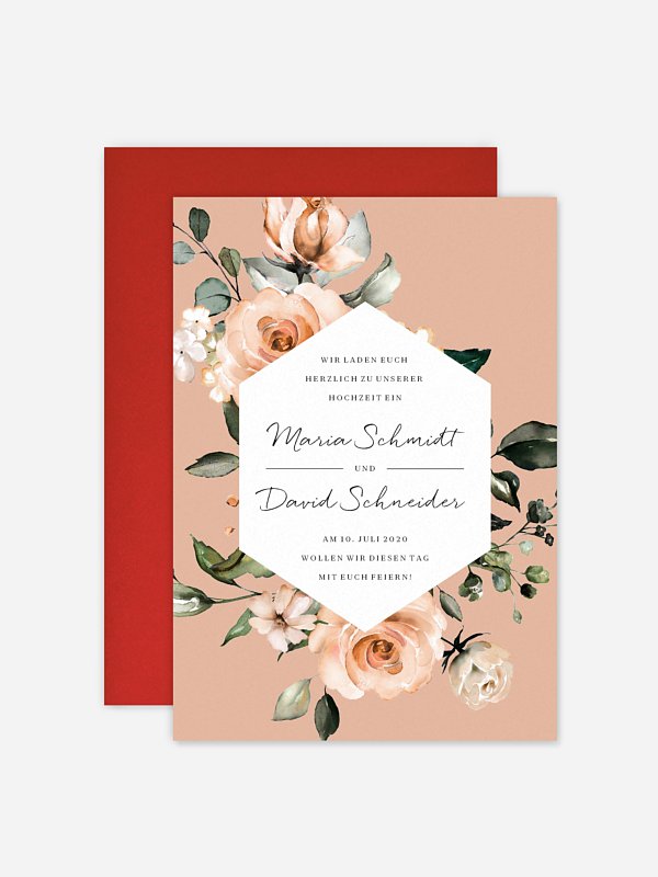 Hochzeitseinladung Soft Autumn Florals