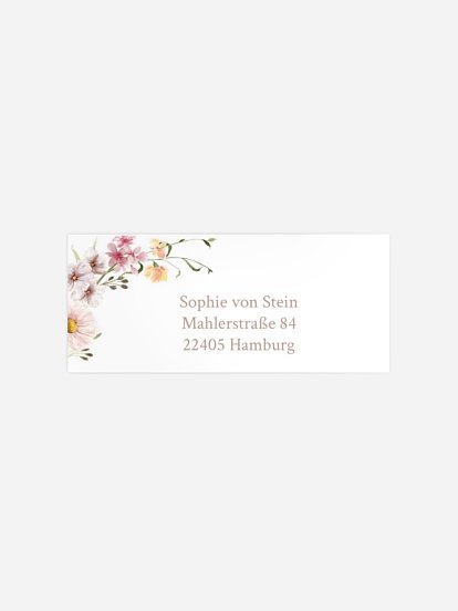 Absenderaufkleber Konfirmation und Kommunion Flora