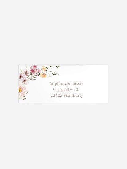 Absenderaufkleber Konfirmation und Kommunion Flora