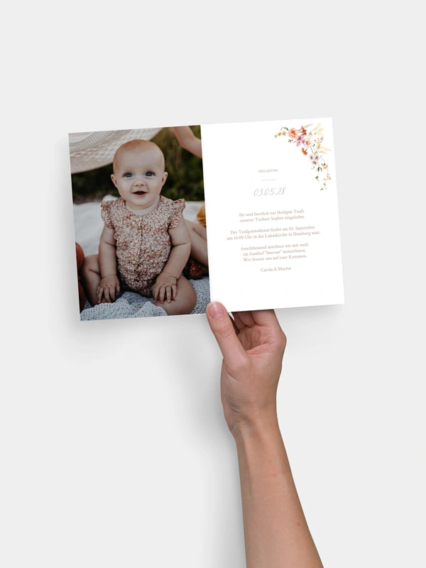 Taufeinladung Flora