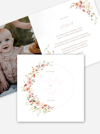Taufeinladung Flora