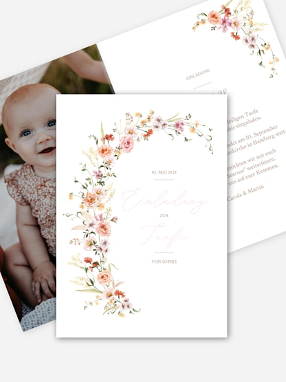 Taufeinladung Flora