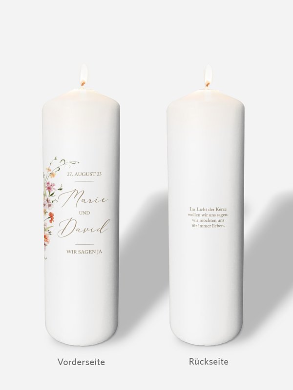 Hochzeitskerze Flora