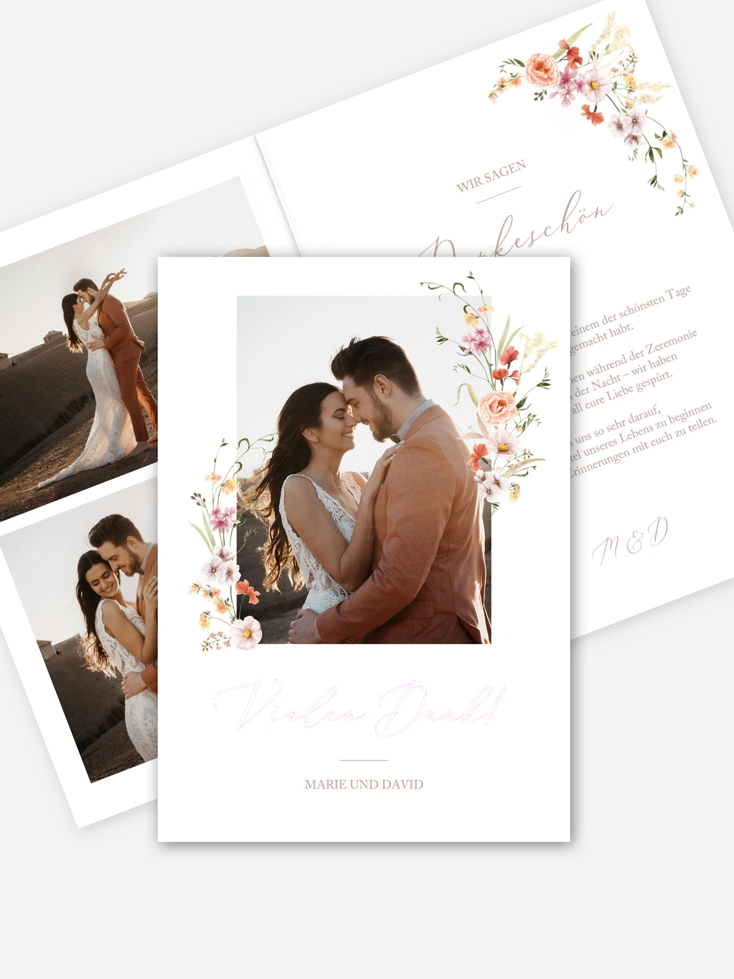 Dankeskarte Hochzeit Flora