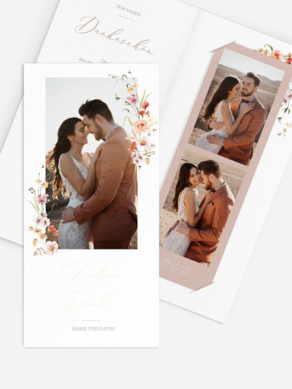 Dankeskarte Hochzeit Flora