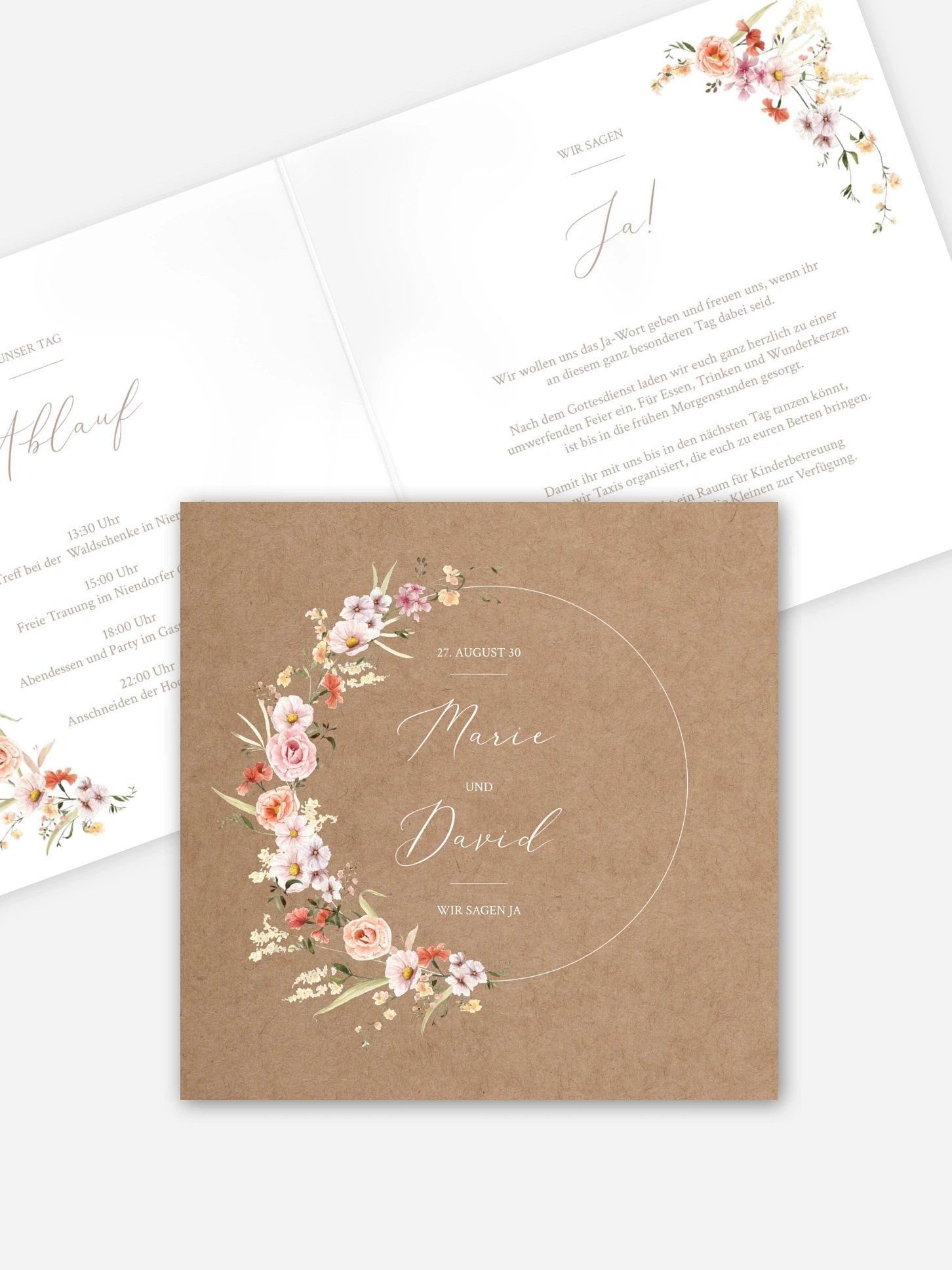 Hochzeitseinladung Flora