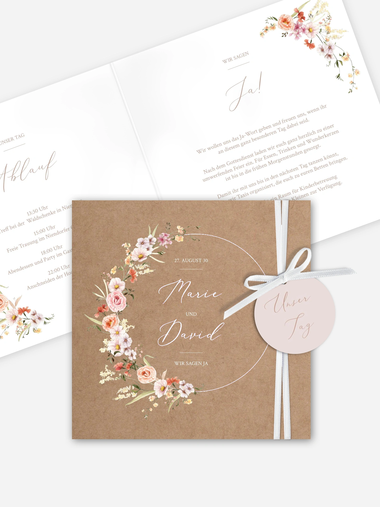 Hochzeitseinladung Flora