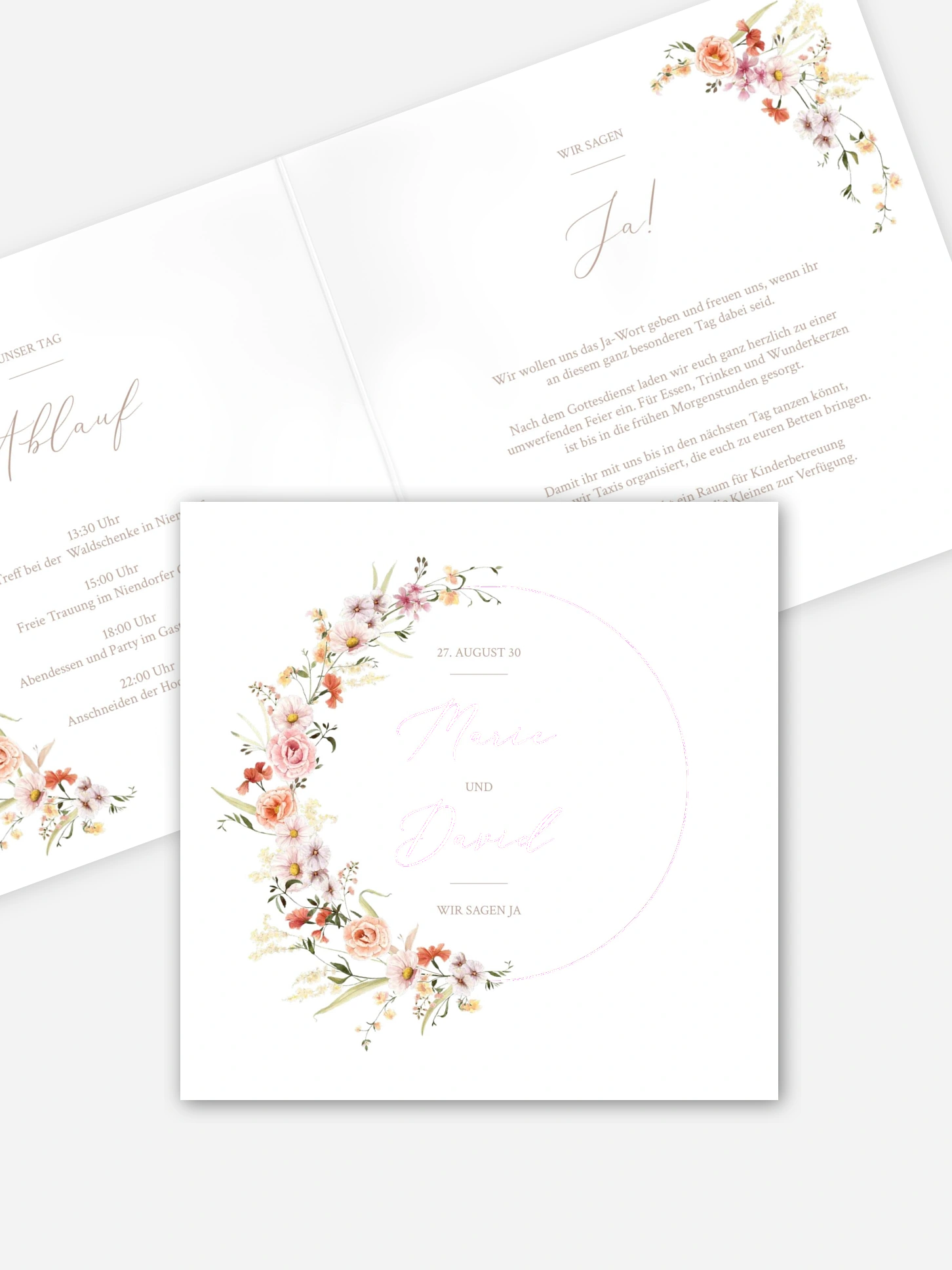 Hochzeitseinladung Flora