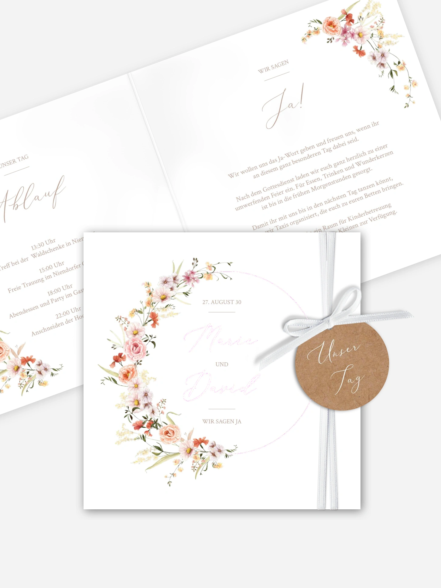Hochzeitseinladung Flora