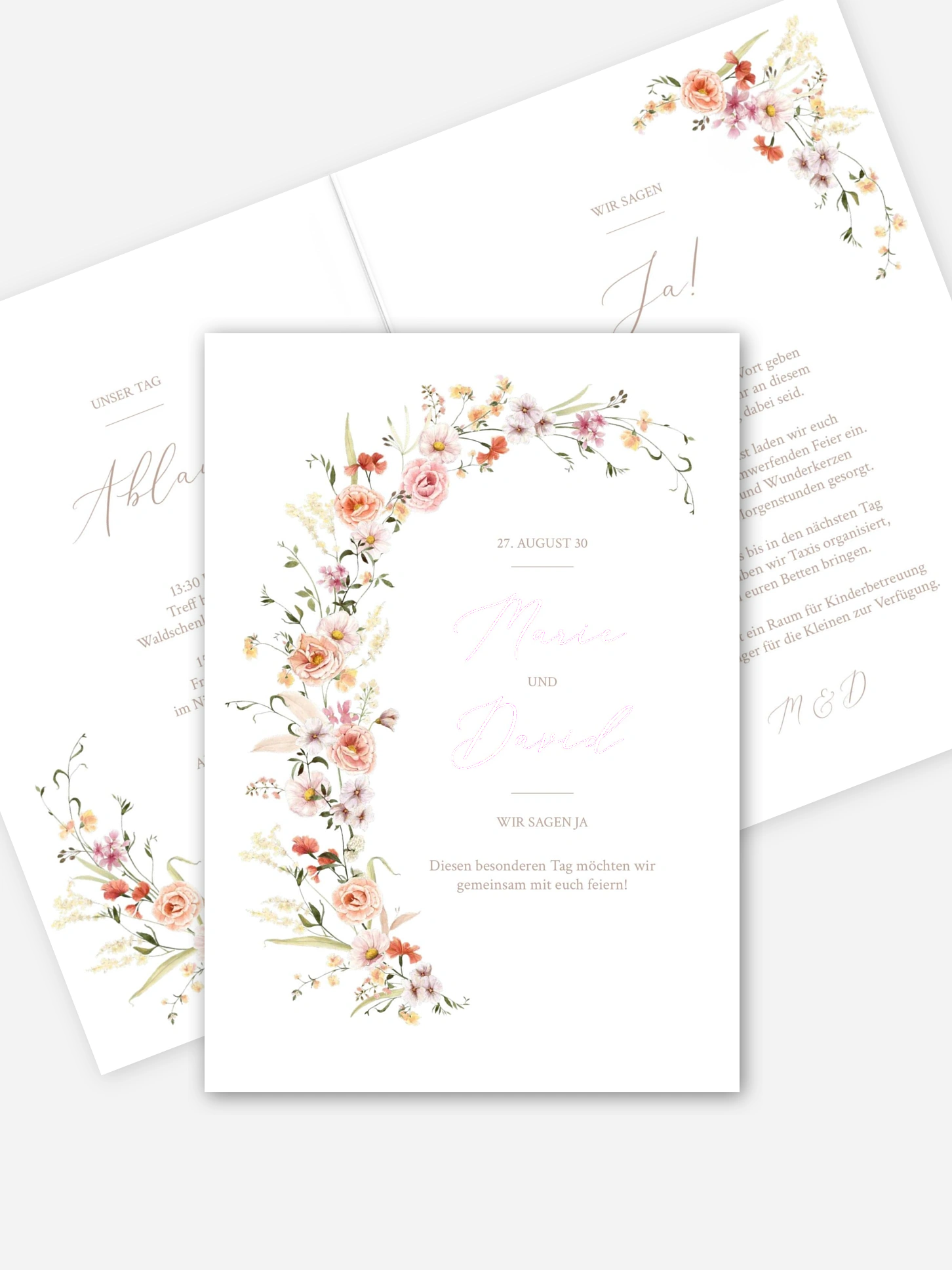 Hochzeitseinladung Flora