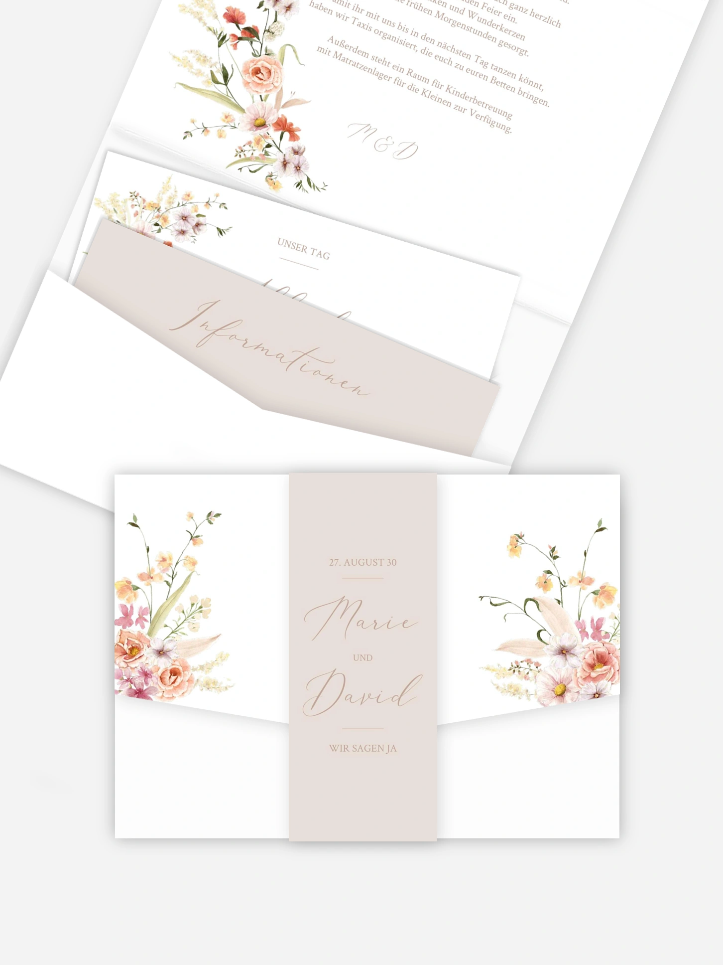Hochzeitseinladung Flora