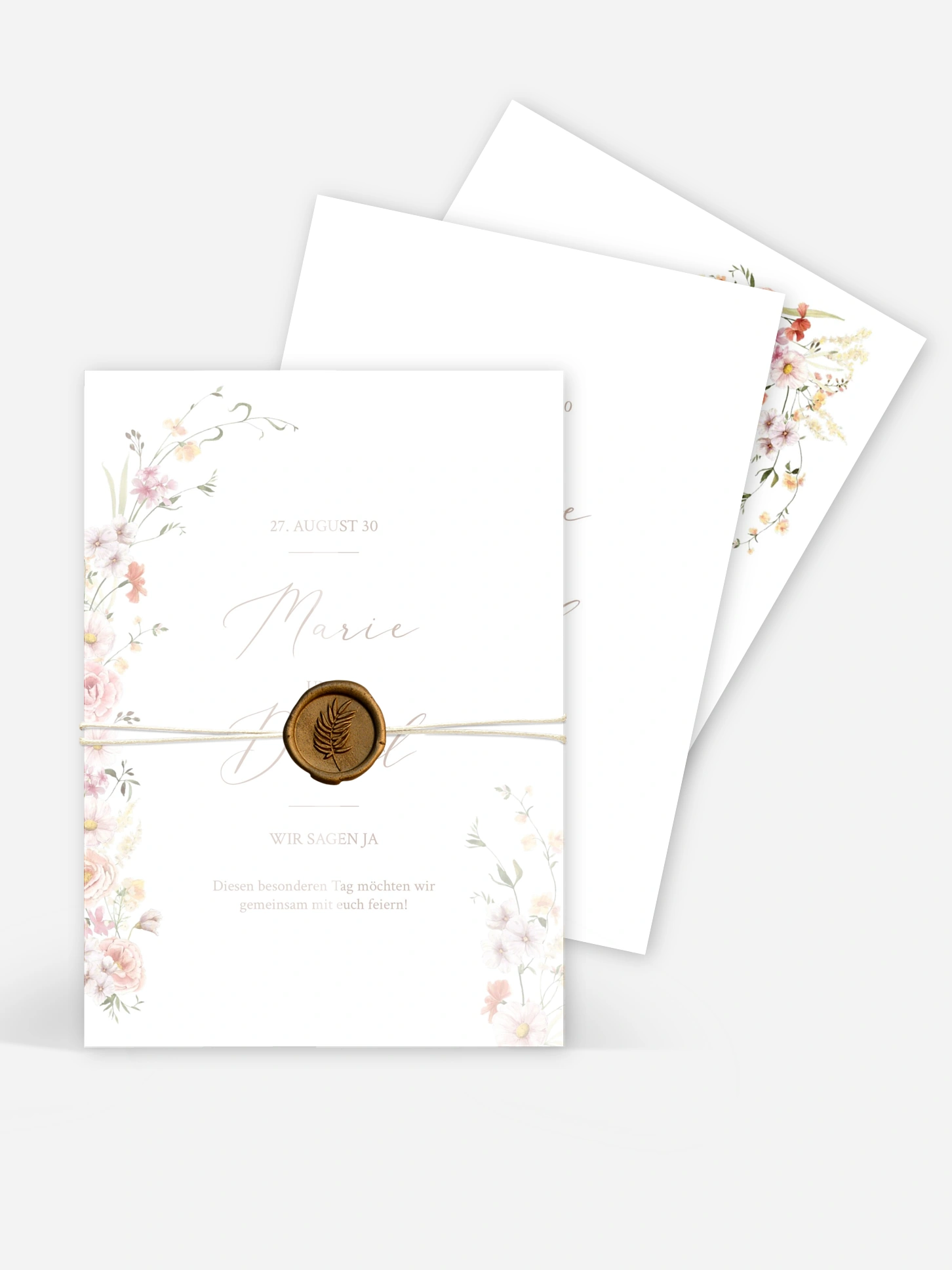 Hochzeitseinladung Flora