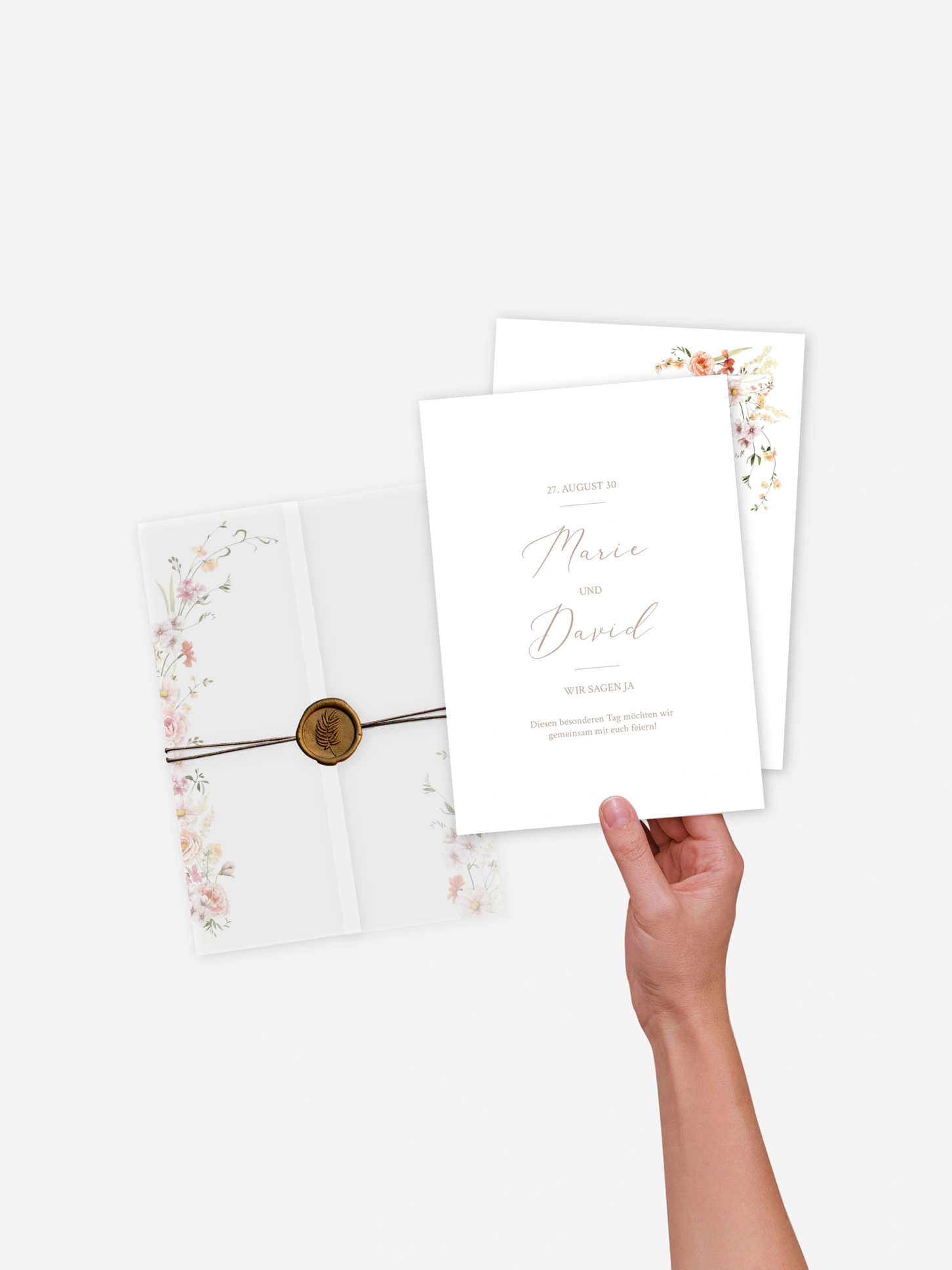 Hochzeitseinladung Flora
