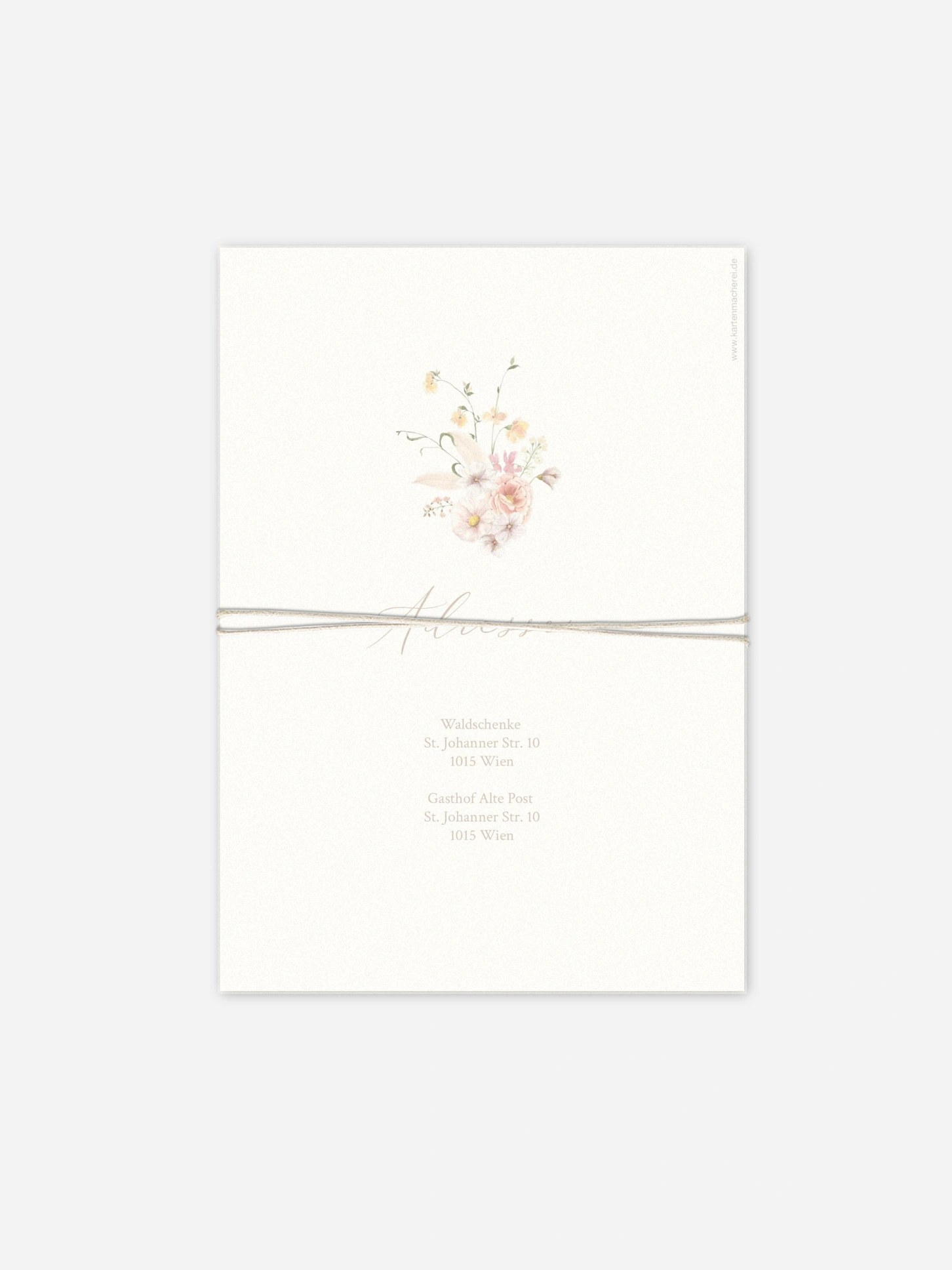 Hochzeitseinladung Flora