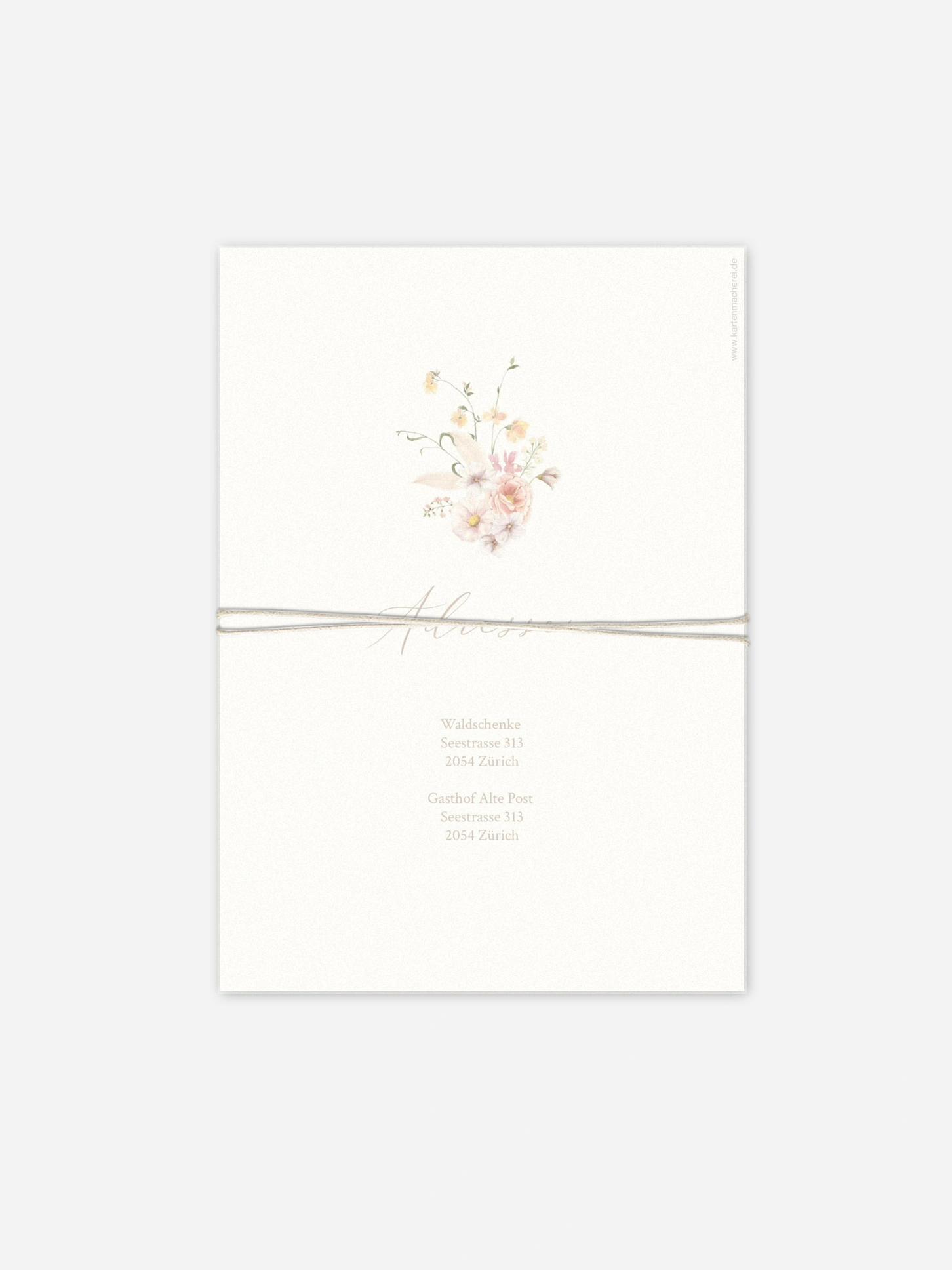 Hochzeitseinladung Flora