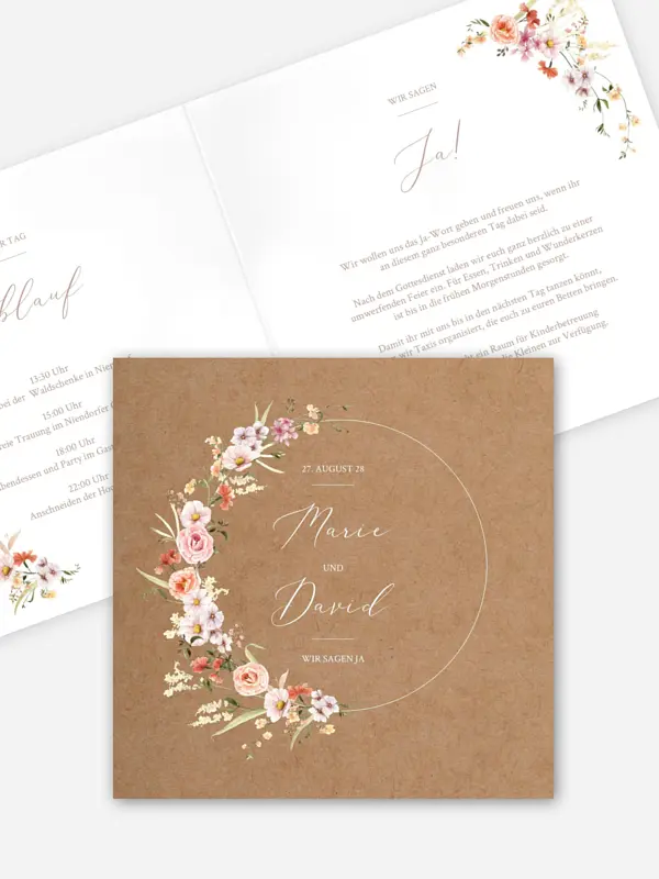 Hochzeitseinladung Flora