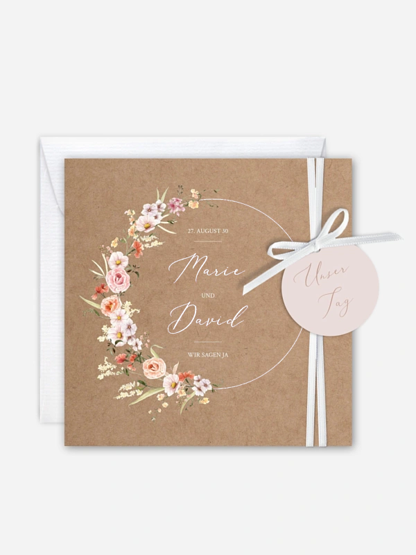 Hochzeitseinladung Flora