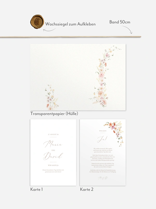 Hochzeitseinladung Flora