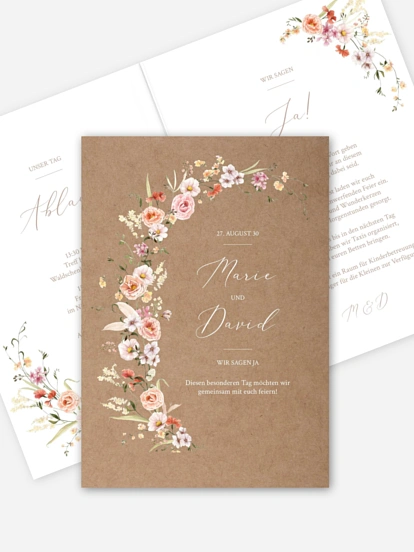 Hochzeitseinladung Flora