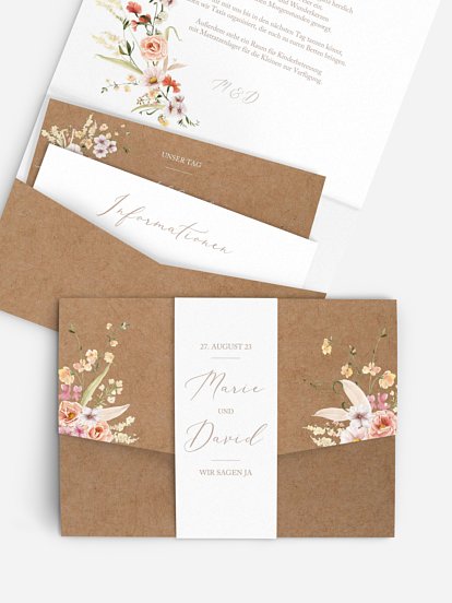 Hochzeitseinladung Flora