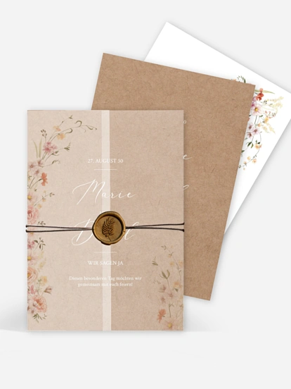 Hochzeitseinladung Flora