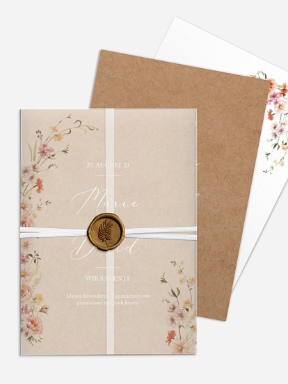 Hochzeitseinladung Flora