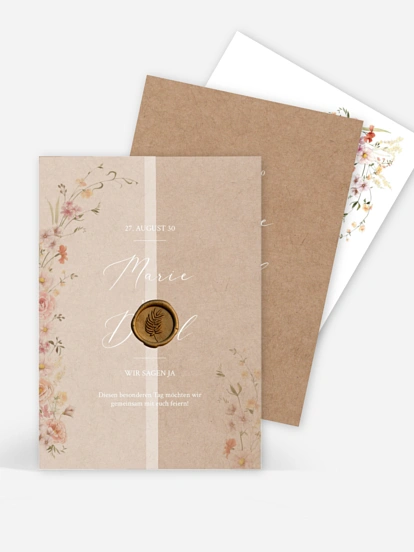 Hochzeitseinladung Flora
