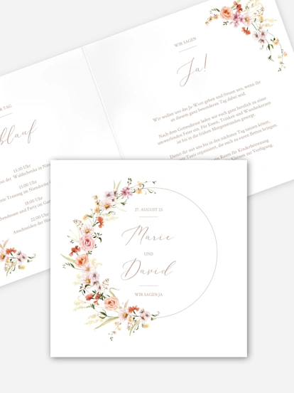 Hochzeitseinladung Flora