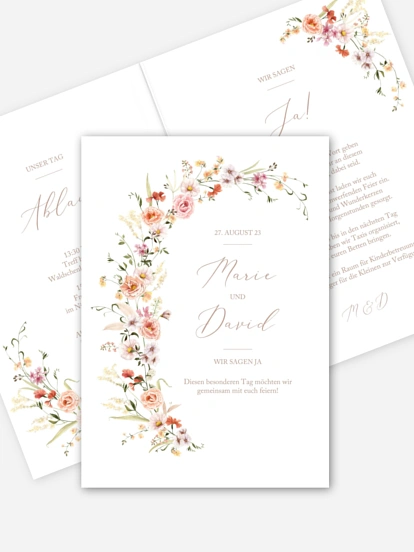 Hochzeitseinladung Flora